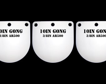 Magnum Target 10 In. AR500 Gong Shooting Target - 3/8 Thk Metal Target - 3pc. Steel Target Set - G103WAR500