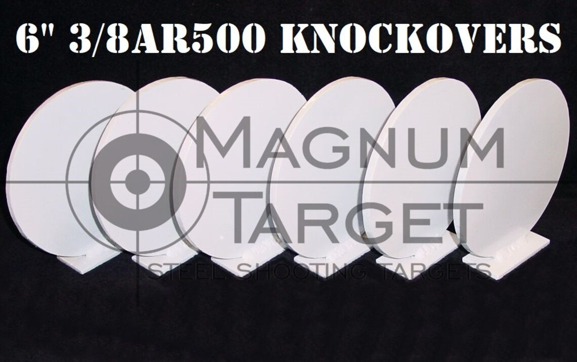 Shooting Targets Metal 6" AR500 Steel Knock-Down Targets - 3/8