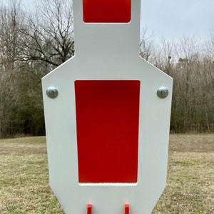 Magnum Target RINGER 12&quot;x24&quot; 3/8&quot; AR500 Steel Reactive Shooting Target A & B/C Zone w/ 2x4 Stand - RGR-BCZ12x24-SM2x4
