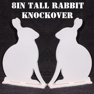 Magnum Target Steel Shooting Targets - Rabbit Silhouette Knockovers for Small Bore .22LR 2pc - RAB2W