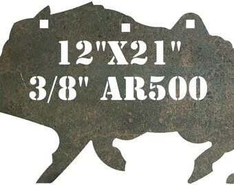 Blanco Magnum de 12"x21" 3/8" AR500, blanco de tiro de metal de acero para jabalí y cerdo, 1 pieza - HOG12x211AR500-NP