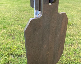 Objetivo Magnum AR500 de 3/8" y 7" x 12" IDPA/IPSC para campo de tiro con gancho en T - HIDPA121TPH1AR500