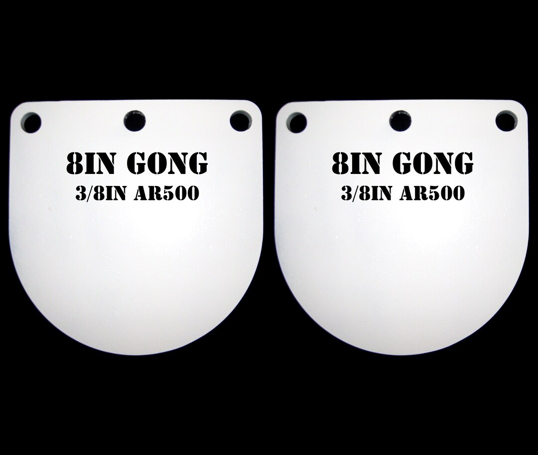 8in. AR500 Steel Gongs 3/8in. Rifle/pistol Targets 2pc. Etsy