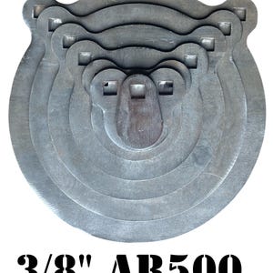 Magnum Target AR500 3/8" Steel Shooting Target Gong 7 pc Set 2in,3in,4in,6in,8in,10in,12in - G2346810127EAR500