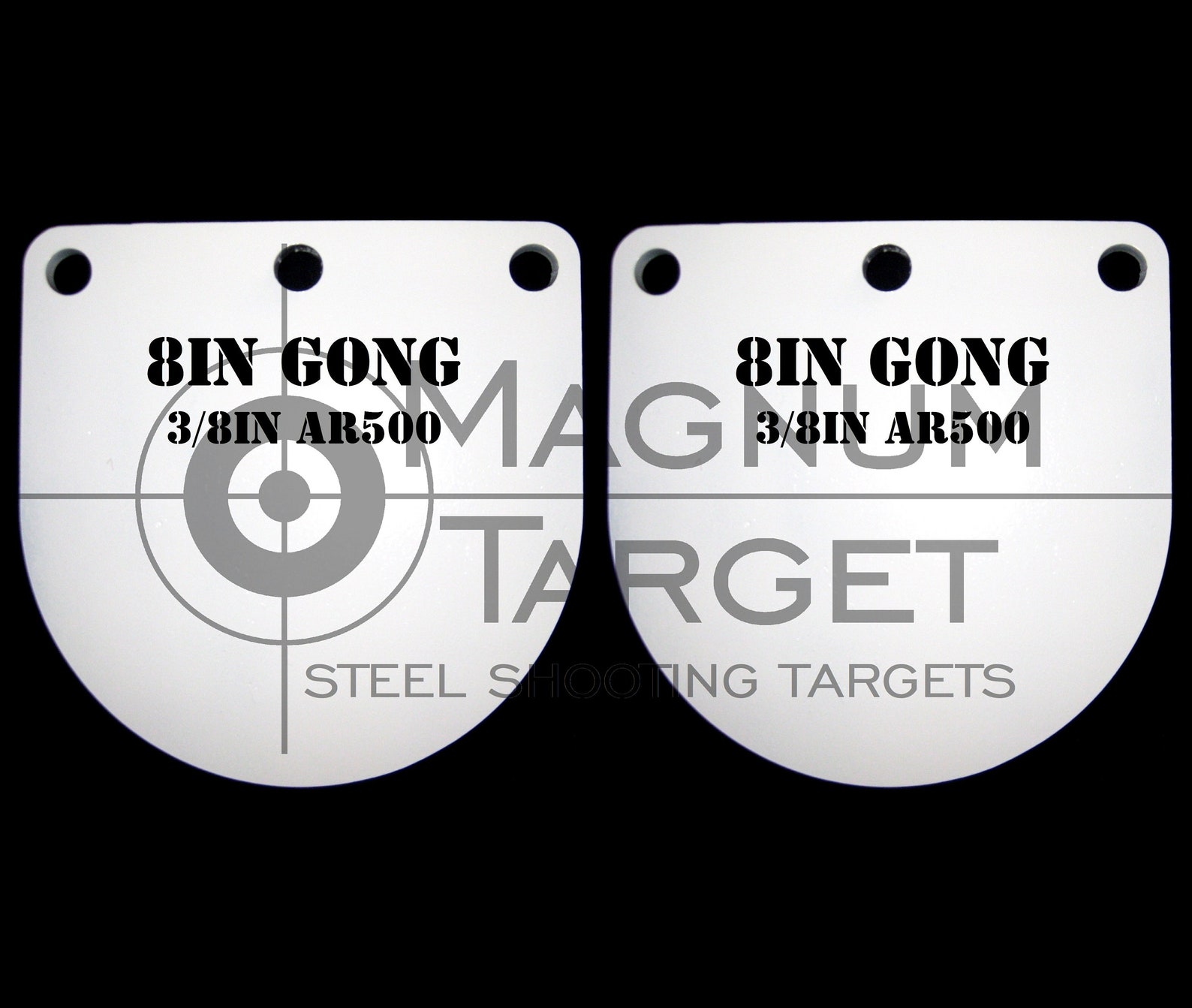 8in. AR500 Steel Gongs 3/8in. Rifle/pistol Targets 2pc. Etsy