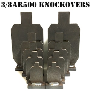 Magnum Target 10pc IDPA/IPSC Steel Shooting Range Knock-over Targets - AR500 Metal Knock-down - KI10AR500