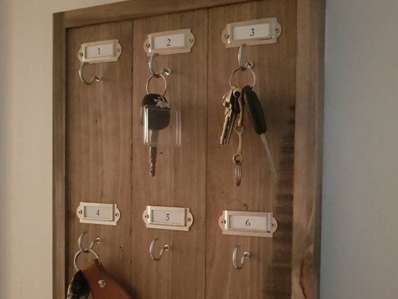 Vintage Look Hotel Style Key Racks with Hooks and Room Number | Etsy