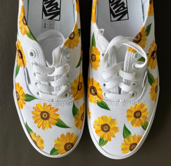 sunflower high top vans