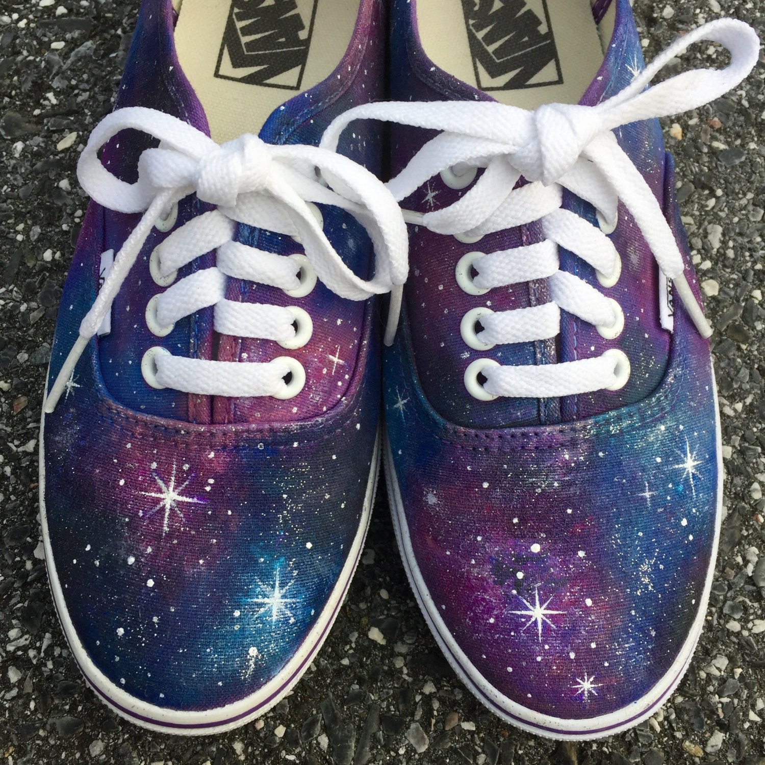 Galaxy Handpainted Canvas Shoes Vans Converse Toms Keds | Etsy