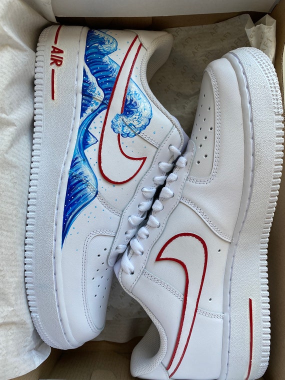 Custom Nike Air Force 1 - Great Wave Off Kanagawa - Custom Nike Shoes