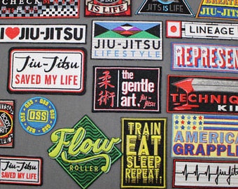 BJJ Patch Lot - (10) Jiu Jitsu Gi Patches You Pick em 18 to choose from Iron-on