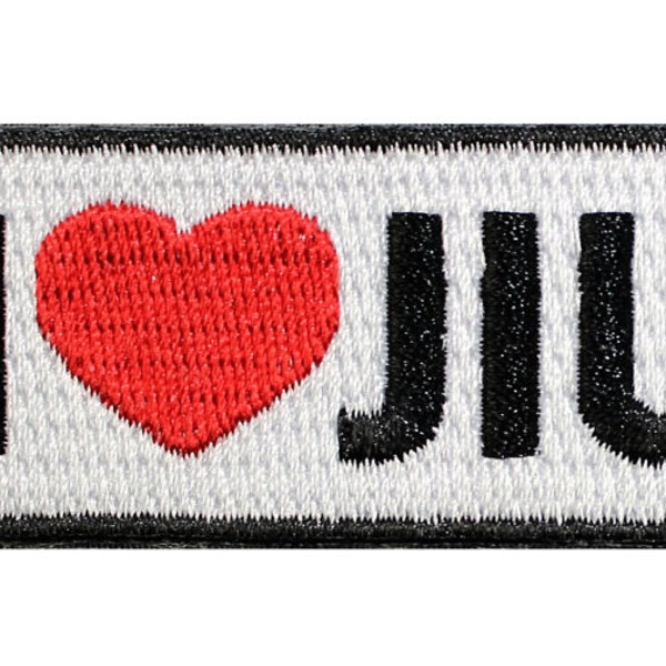 Jiu Jitsu BJJ Gi Patch I Love JIU-JITSU Gift Iron-on Christmas Stocking Stuffer