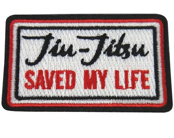 Jiu Jitsu BJJ Gi Patch Jiu-Jitsu SAVED My Life Gift Iron-on Christmas Stocking Stuffer