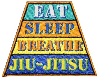 Jiu Jitsu Bjj Gi Patch EAT SLEEP BREATHE Jiu Jitsu Gift Iron-On Christmas Stocking Stuffer