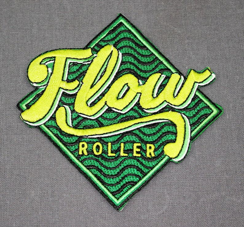 Jiu Jitsu BJJ Gi Patch FLOW ROLLER Jiu Jitsu Gift Iron-on