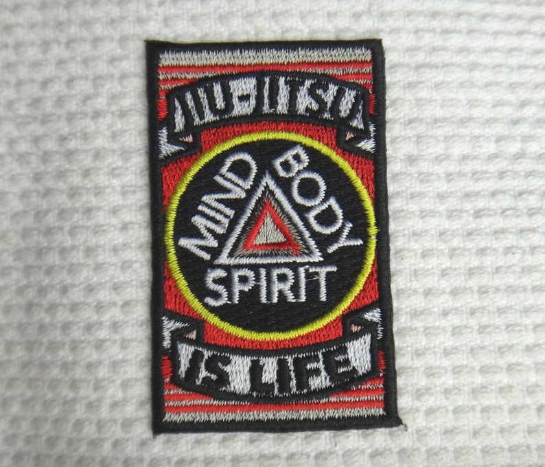 Jiu Jitsu Bjj Gi Patch JIU-JITSU is LIFE Jiu Jitsu Gift Iron-on Christmas Stocking Stuffer image 3