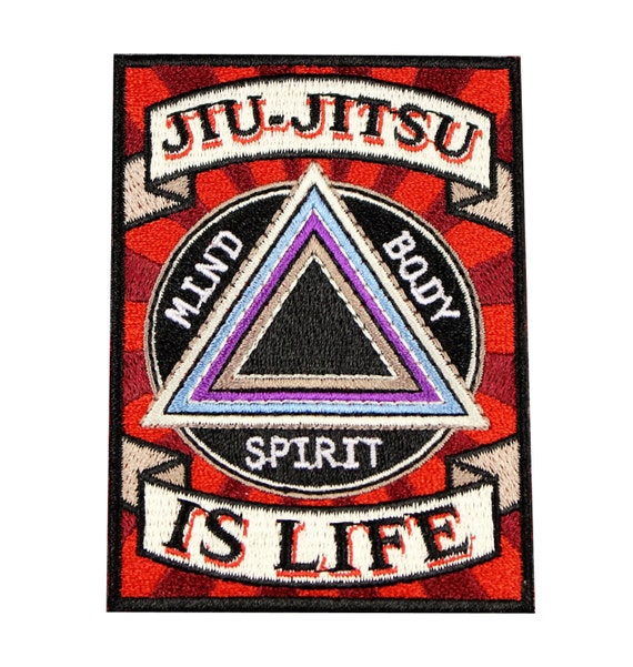 Jiu Jitsu BJJ Gi Patch JITS IS LIFE Jiu Jitsu Gift IRON-ON Stocking Stuffer