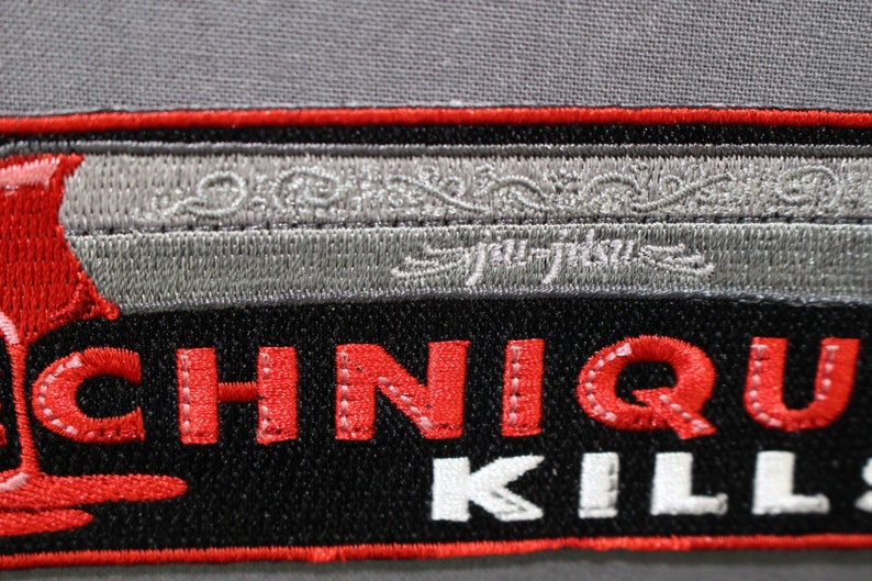 Jiu Jitsu BJJ Gi Patch TECHNIQUE KILLS Jiu Jitsu Gift Iron-on Christmas ...