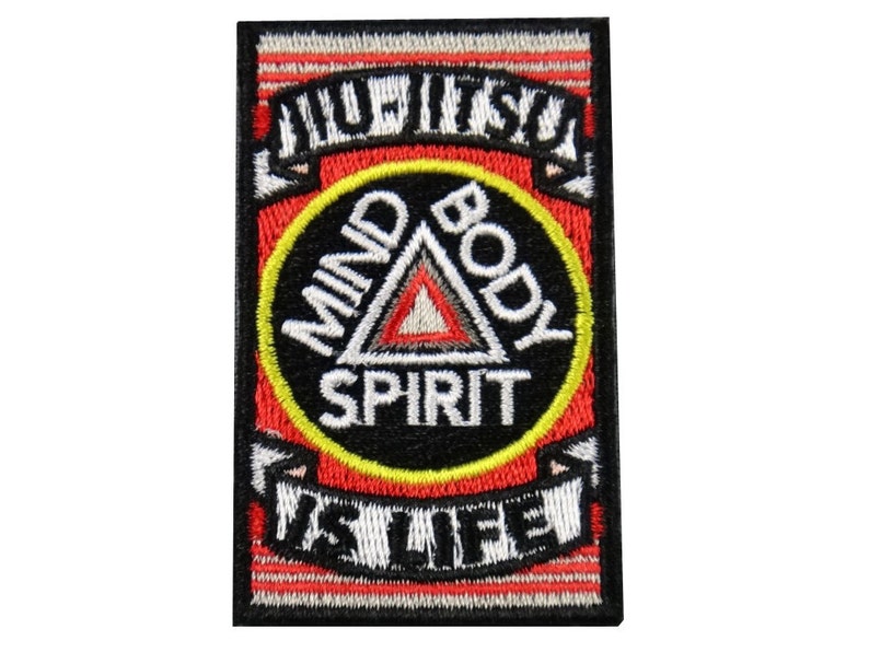 Jiu Jitsu Bjj Gi Patch JIU-JITSU is LIFE Jiu Jitsu Gift Iron-on Christmas Stocking Stuffer image 1