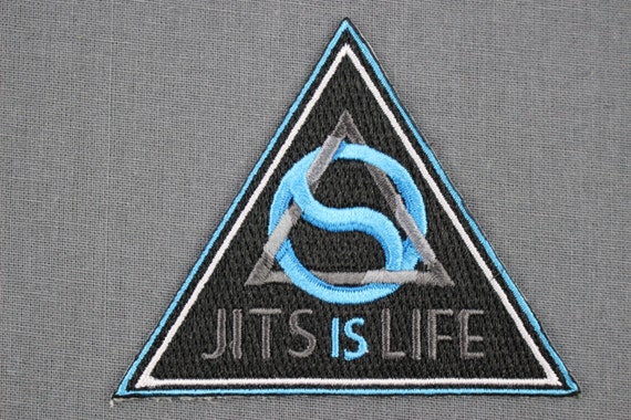 Jiu Jitsu BJJ Gi Patch JITS IS LIFE Jiu Jitsu Gift IRON-ON Stocking Stuffer