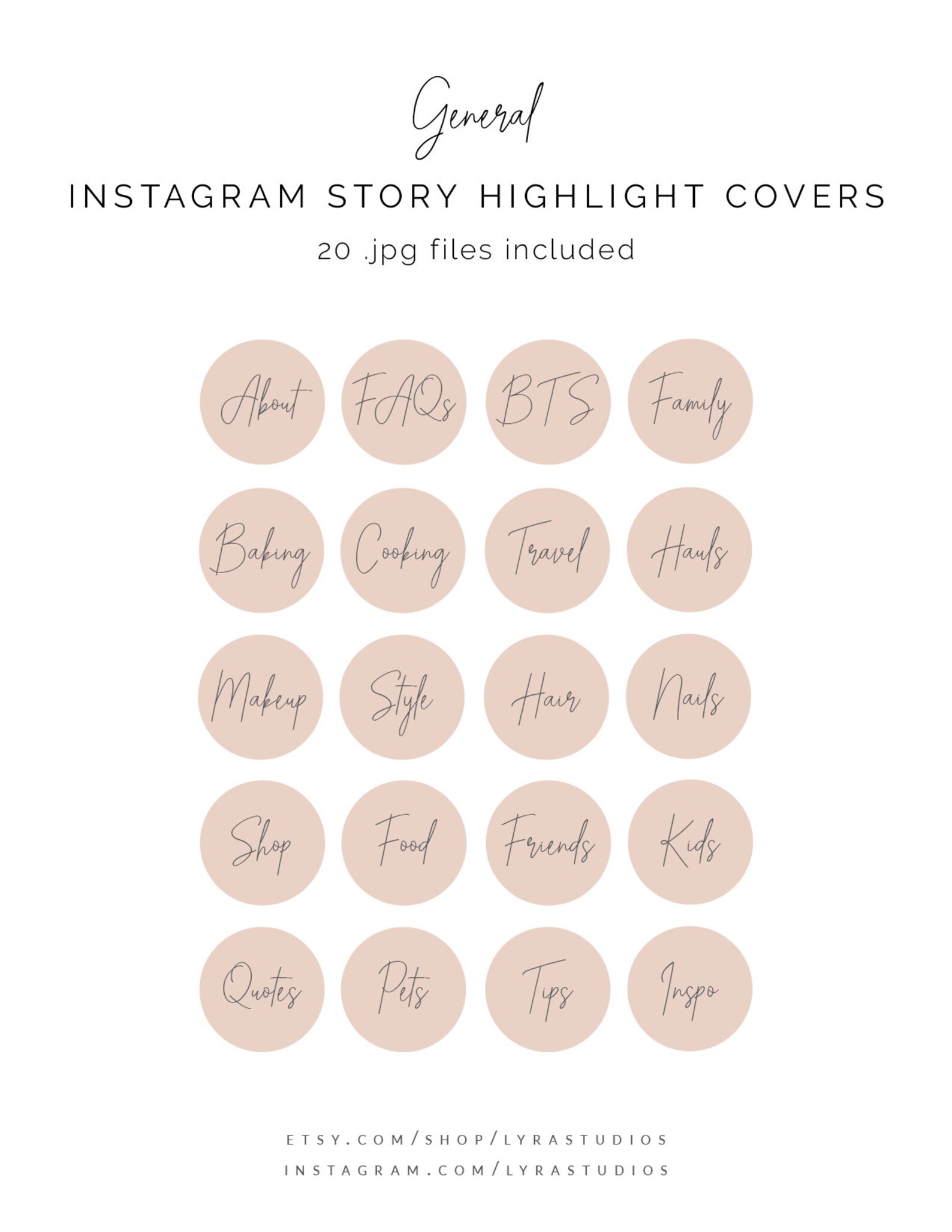 Instagram Highlight Covers blogger highlights personal | Etsy