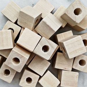 12mm Beech Wood Cube Letter Beads - MIXED PACK - 50 beads - AJ Craft  Supplies