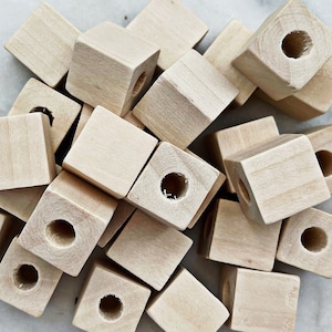 12mm Beech Wood Cube Letter Beads - MIXED PACK - 50 beads - AJ Craft  Supplies