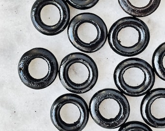 12mm BLACK WOODEN RINGS || 0.47 Inch || Small Wood Ring