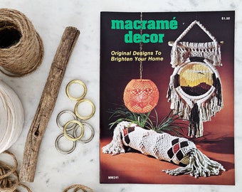 MACRAME DECOR || How-To Instruction Guide || Vintage 1977 || Lamp Shade, Wall Hanging, Pillow Patterns