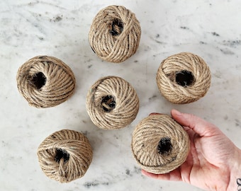 3mm NATURAL JUTE CORD || 2.8 oz || Approximately 72 Feet || 4-ply || Brown