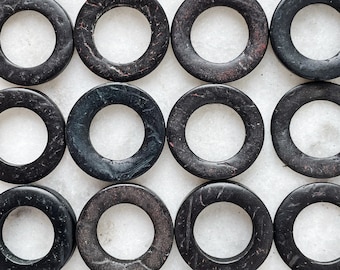 5 sztuk || 20 mm PIERŚCIENIE KOKOSOWE || Pierścień łączący 1,5 cala || Ciemnoszary, brązowy, czarny wzór