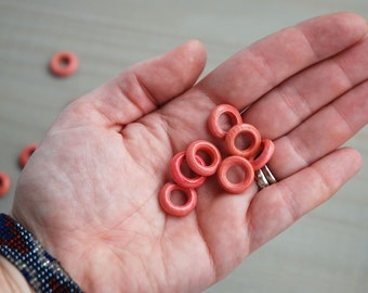 15mm PINK WOOD RINGS || 0.6 Inch || Small Wooden Ring