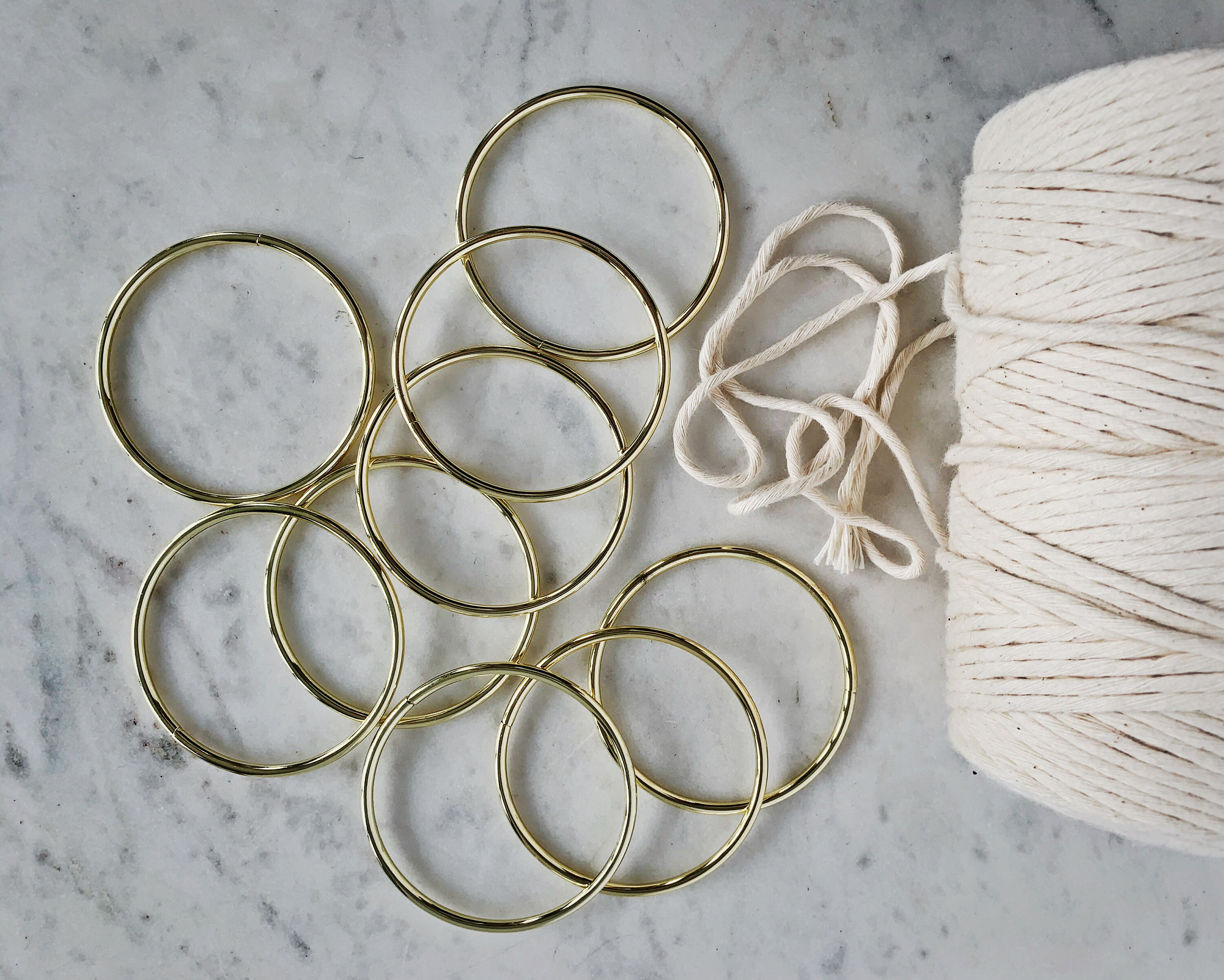 3 Inch BRASS MACRAME RINGS 76mm Gold Plant Hanger Ring Etsy