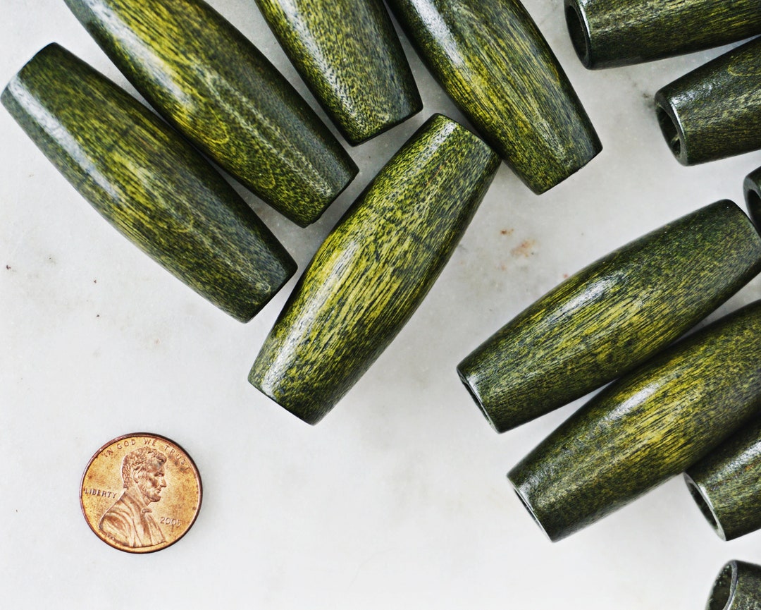 50x17mm LARGE MACRAME BEADS || 2 Inch || Wood || Large 7mm Hole ...