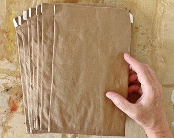 Pack of Ten 6"x9" Padded Kraft Mailers,  Brown, 100% Recycled Paper, Cushioned Bubble Mailer Alternative, with self seal