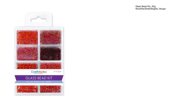 GLASS BEAD KIT Seed Bead Mix Pack 2-4mm Beads 45g or 1.6oz Package