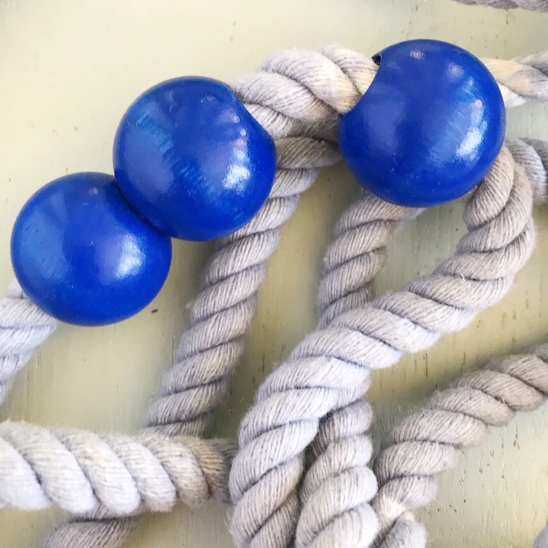 Extra Large Blue Round Wooden Beads 25mm 1 inch // W042 Etsy