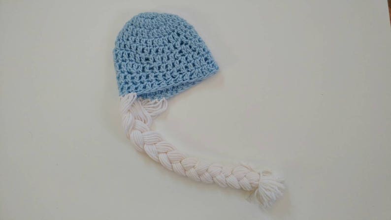 girly ice princess unisex gift crochet canadian shops 3-6m baby hat braids blue ready to ship white baby gift gift handmade