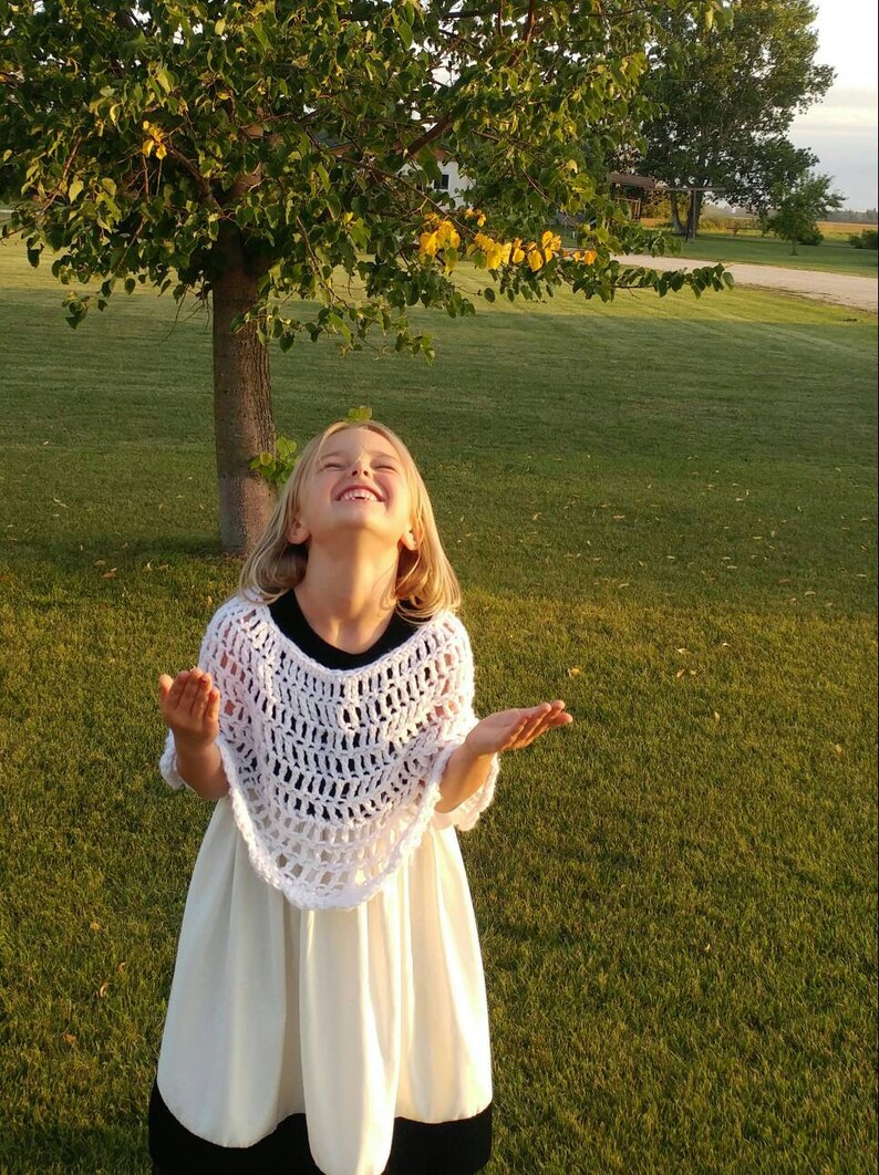 white pink Crochet Childrens Poncho purple,etc blue fall 4-6yrs Made on Order loose red yellow orange kids poncho spring green