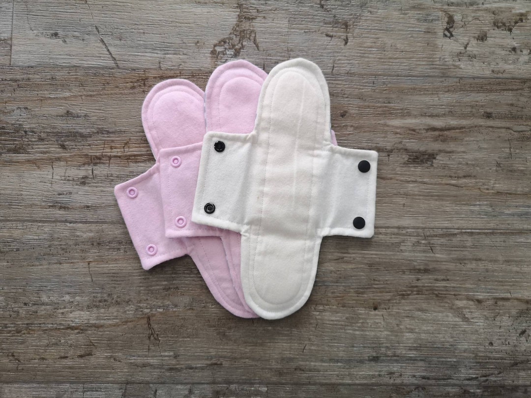 3PK Flannel Incontinence Pads Moderate Absorbency Soft Etsy