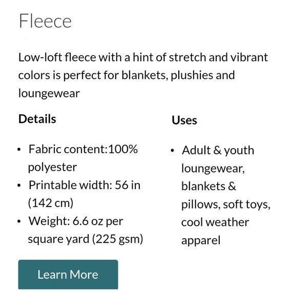 Custom Printed Fleece Fabric
