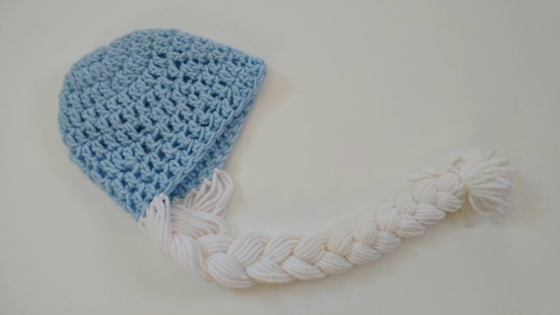 girly ice princess unisex gift crochet canadian shops 3-6m baby hat braids blue ready to ship white baby gift gift handmade