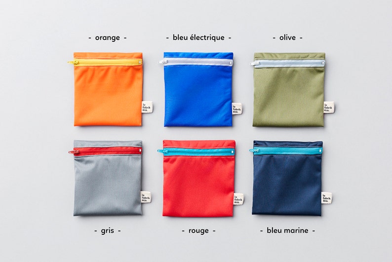 Trio personnalisé Petits sacs réutilisables pour collation Reusable snack and sandwich zipper bags image 2