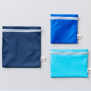 Trio Atlantique ~ Reusable sandwich and snack bags ~ Reusable snack and sandwich zipper bags