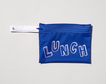 School Edition ~ LUNCH ~ Reusable snack bag ~ Small ~ Reusable snack zipper bags