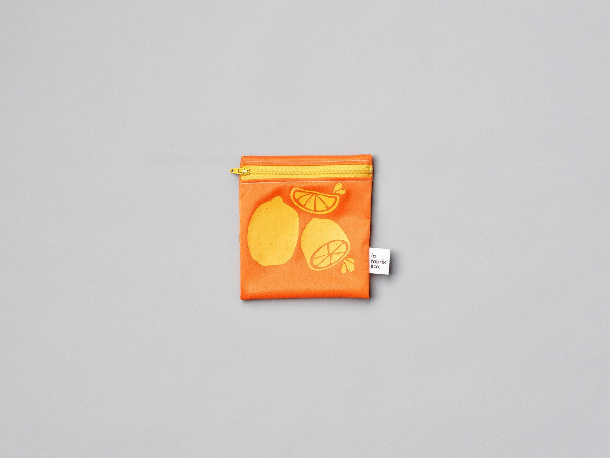 SPECIAL EDITION / LEMON ~ Reusable bag for snack ~ Small ~ Reusable snack zipper bags