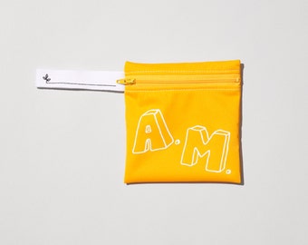 School Edition ~ AM ~ Reusable Snack Bag ~ Small ~ Reusable Snack Zipper Bags