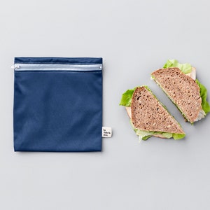 Trio Glacier Reusable sandwich and snack bags Reusable snack and sandwich zipper bags image 2