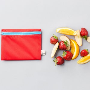 Trio personnalisé ~ Moyens sacs réutilisables pour collation ~ Reusable snack and sandwich zipper bags