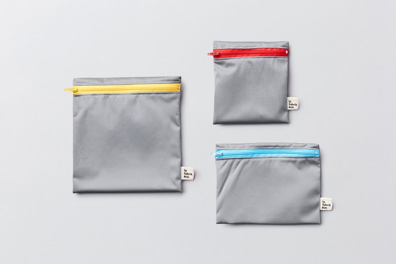 Trio Glacier Reusable sandwich and snack bags Reusable snack and sandwich zipper bags image 1